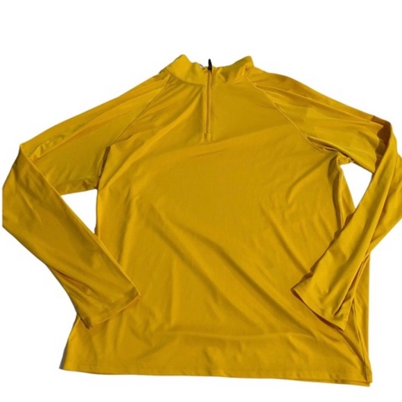 ALO Yoga Tops - SOLD Alo Yoga Quarter Zip Long Sleeve Yellow Pullover Men’s 2XL